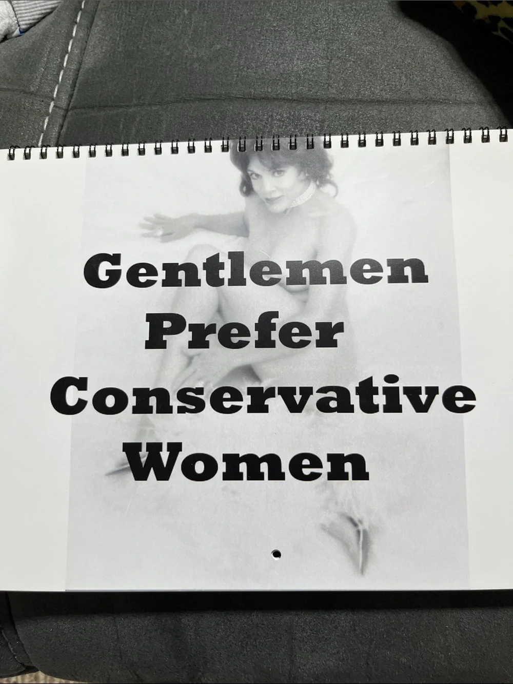 Gentlemen Prefer Conservative Women Calendar  - 2013 collection.